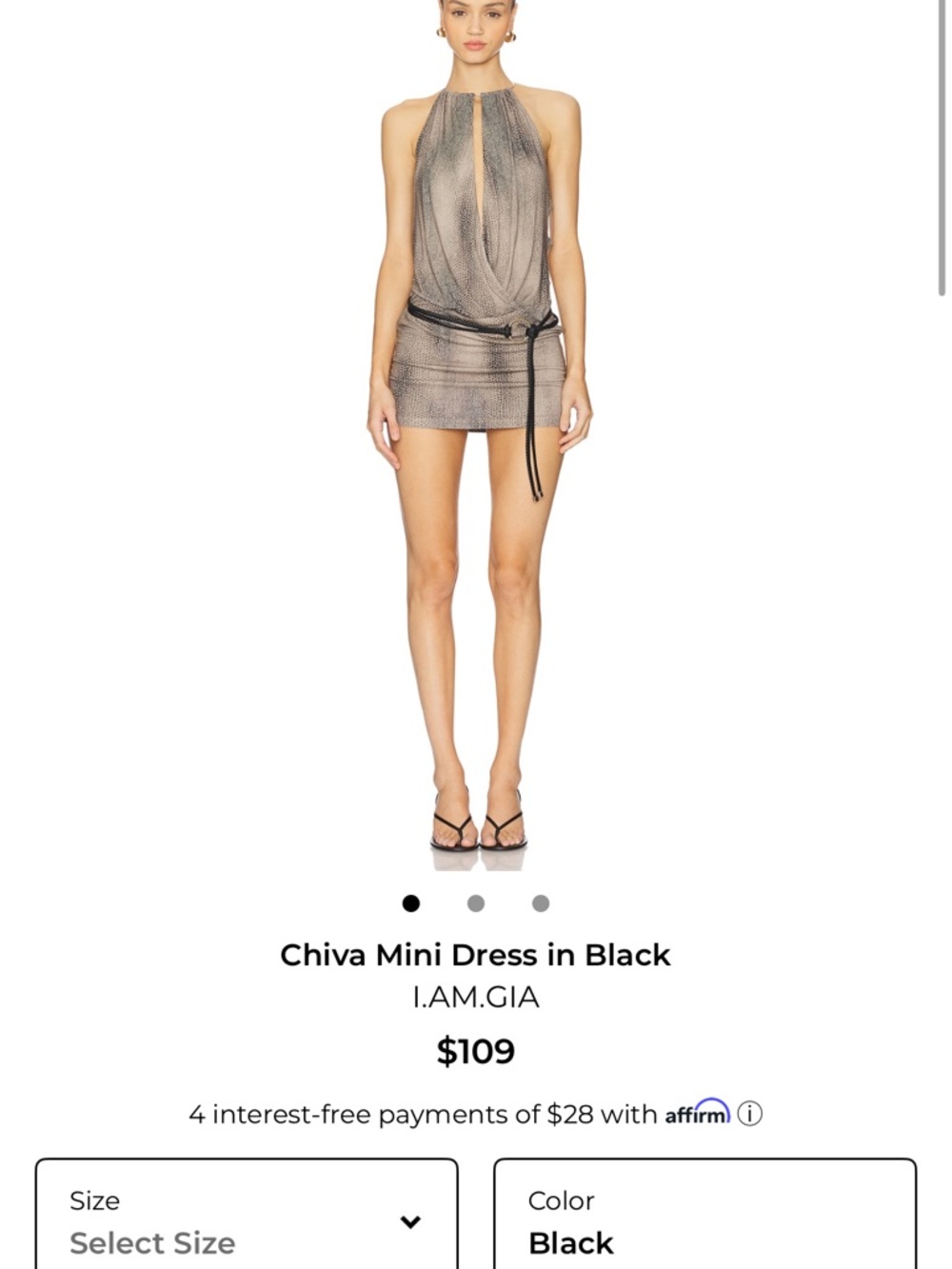 Chiva Mini Dress size large